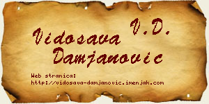 Vidosava Damjanović vizit kartica